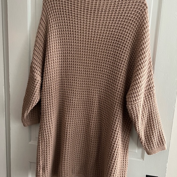 Yibok Long Cardigan w/ Pockets Dusty Mauve L - Picture 4 of 7